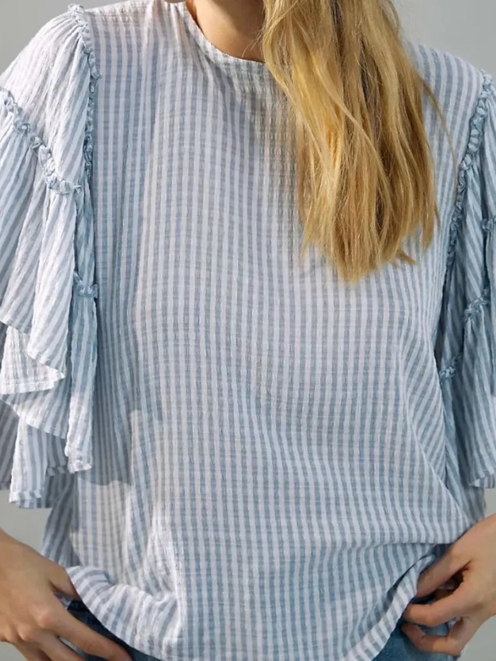 Pilcro - Sybil Ruffle Sleeve Top - Picture 2 of 8